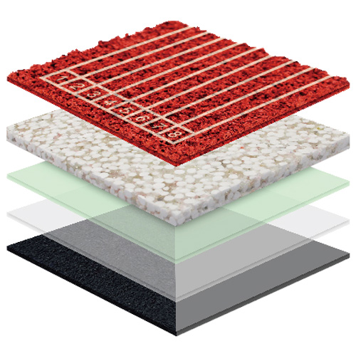 安徽无缝预制型塑胶跑道渗水TPR喷面